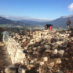 Historische Kanonenstellung auf Fort Claudia